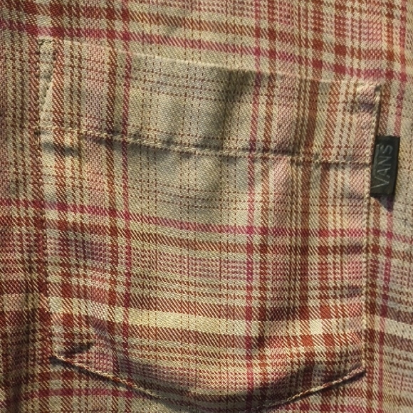 Vans - Casual Button Down Plaid Shirt Purple and Gray - Picture 3 of 6